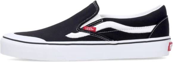 Vans Klassieke Slip-On 138 Sidestripe Zwart Wit Black Heren