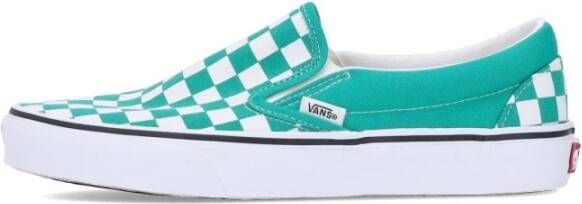 Vans Klassieke Slip-On Checkerboard Sneakers Green Heren
