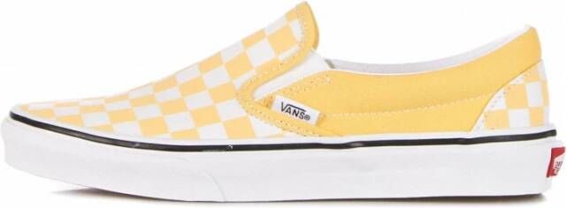 Vans Klassieke Slip-On Checkerboard Sneakers Yellow Heren