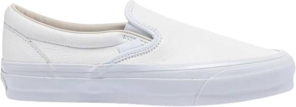 Vans Klassieke Slip-On Leren Sneakers White Heren