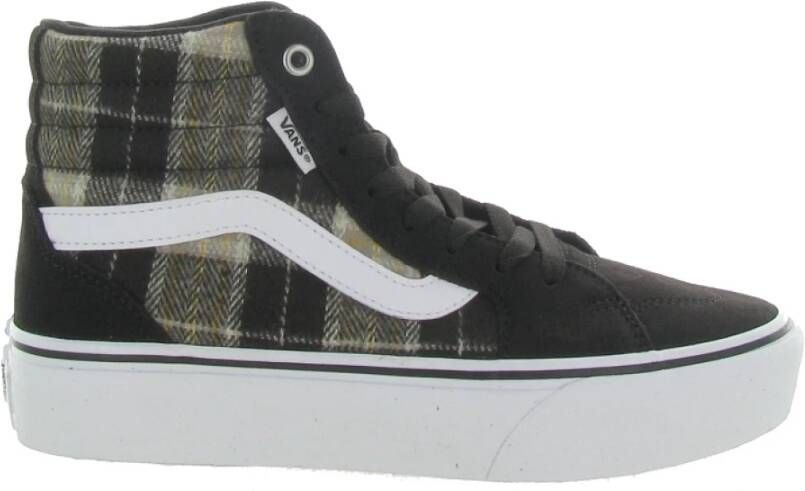 Vans WM Filmore Hi Platform Dames vrijetijds schoenen Plaid Mix Brown White - Foto 3