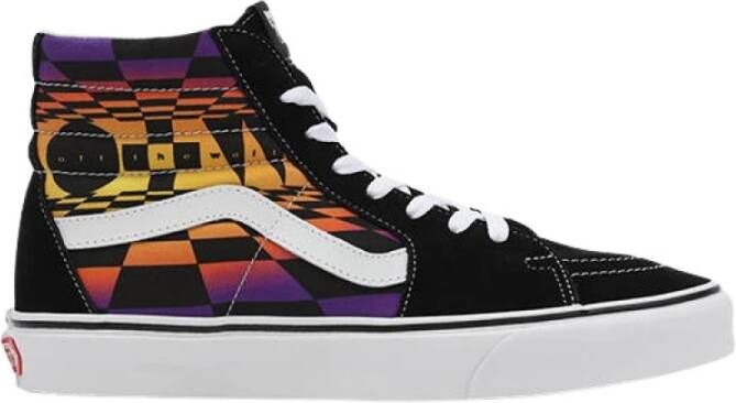 Vans Hoge Top Grafische Check Sneaker Zwart Multi Multicolor Heren