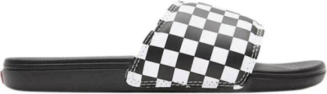 Vans Ruit Slide-on Pantoffels True Wit Zwart Black Heren