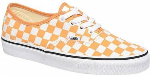 Vans Checkerboard Authentic Sneakers oranje