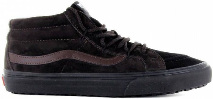 Vans Leren sneakers met stoffen voering Brown Heren