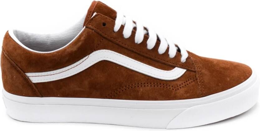 Vans Stijlvolle Leren Sneakers voor Heren Brown Heren