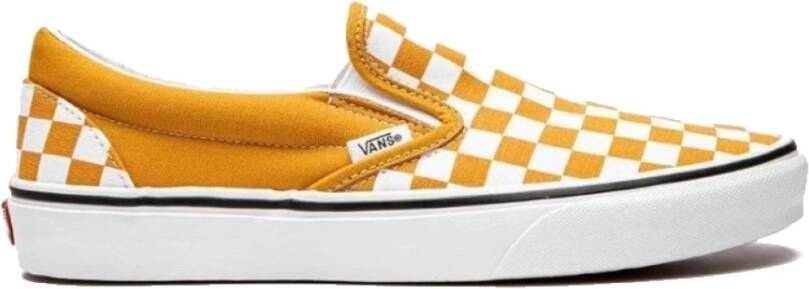 Vans Retro Checkboard Slip On Schoenen Yellow Heren - Foto 4