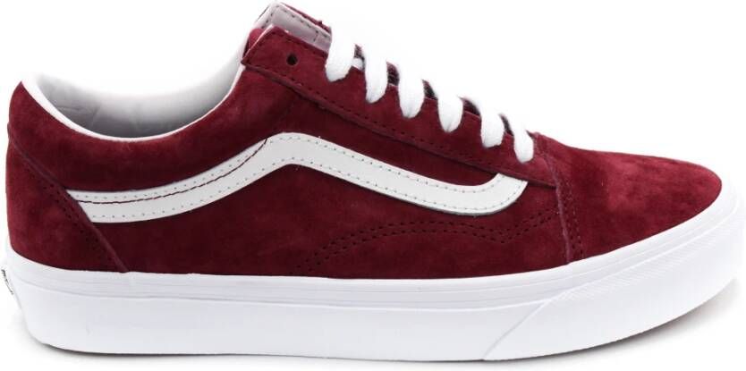 Vans Stijlvolle Leren Sneakers voor Vrouwen Red Dames