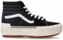 Vans Ua Sk8 Hi Stacked Suede Canvas Black Blanc Sneaker - Thumbnail 3