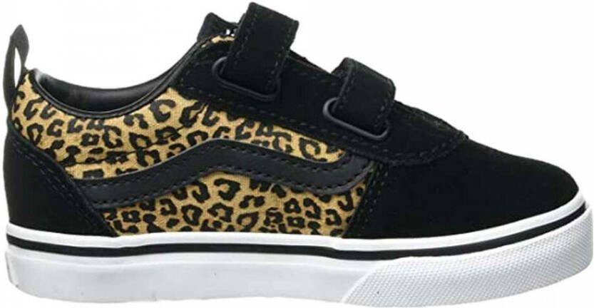 Vans Ward V Cheetah Klittenband Sneaker Meisjes Zwart Multi - Schoenen.nl