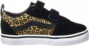 Vans Ward V Cheetah Klittenband Sneaker Meisjes Zwart Multi