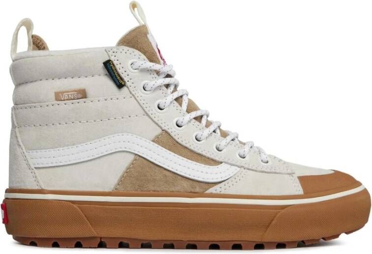 Vans Hoge Leren Sneakers Dames Collectie Beige Dames
