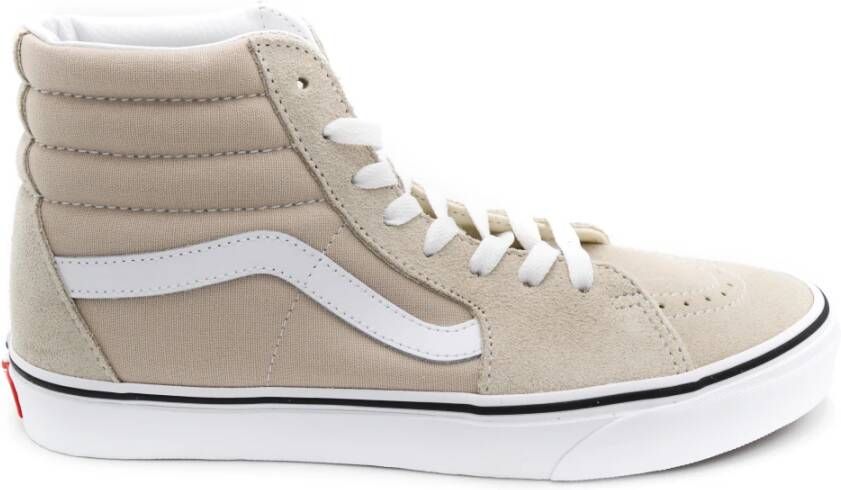 Vans Stijlvolle Leren Sneakers voor Mannen Beige Heren
