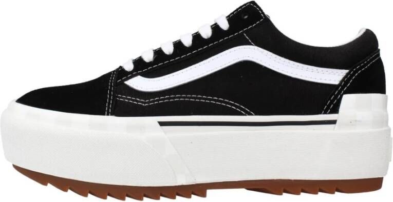Vans Ua Old Skool Stacked (Suede Canvas)Black Blanc De Blanc Schoenmaat 38 Sneakers VN0A4U155ZN1