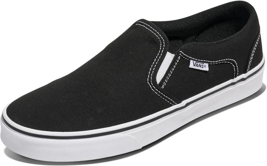 Vans Asher Canvas Heren Sneakers Black White - Foto 4