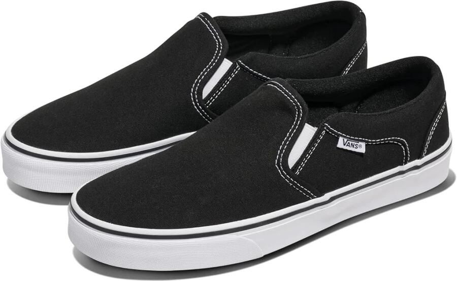 Vans MN Asher (Canvas) Black White Sneakers Unisex - Foto 11