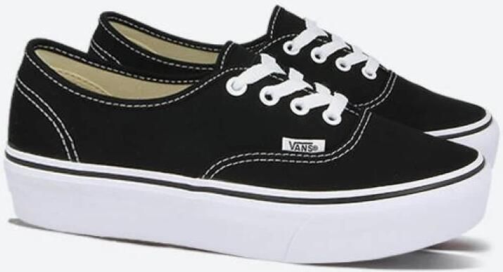 Vans Ua Authentic Platform Dames Schoenen Black Textil Leer - Foto 3