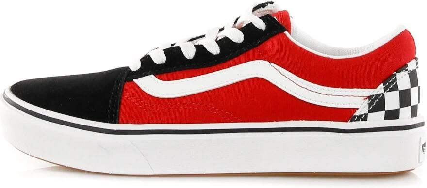 Vans Comfycush Old Skool Checkerboard Sneakers Zwart Rood - Foto 6