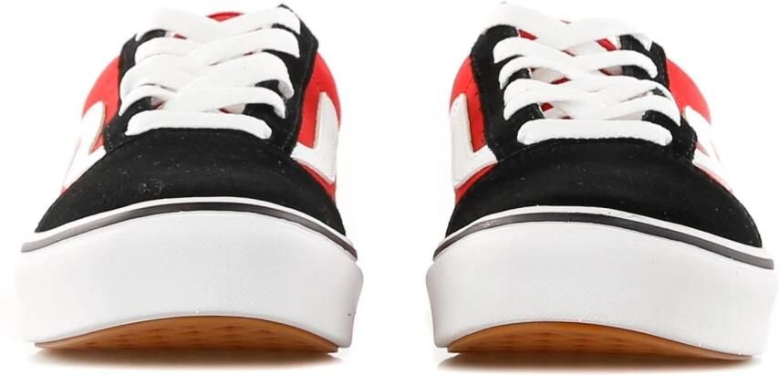 Vans Comfycush Old Skool Checkerboard Sneakers Zwart Rood - Foto 4