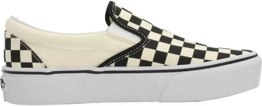 Vans Classic Slip-On Platform Sneakers Unisex Black And White Checker White - Foto 3