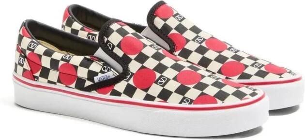 Vans Instapper Sneaker Van Stof Met VLogo Ruitjesprint En Polka Dot Detail - Foto 5