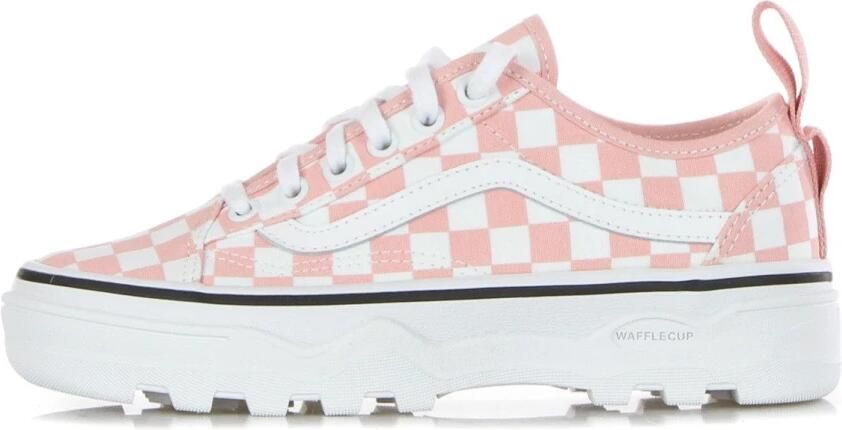 Vans Lage Canvas Sneaker Katoen Snoep Wit Pink Dames - Foto 9
