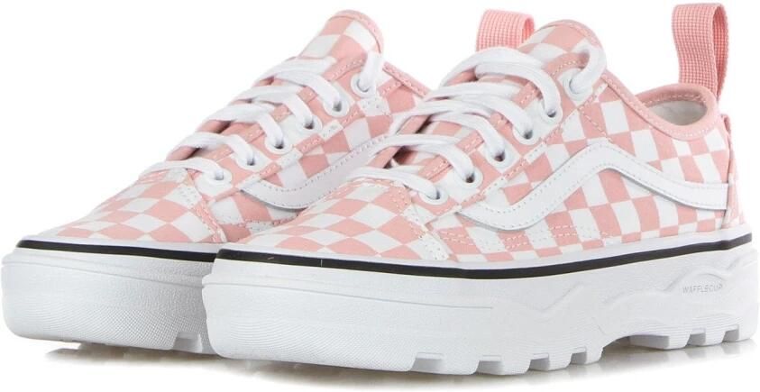 Vans Lage Canvas Sneaker Katoen Snoep Wit Pink Dames - Foto 7