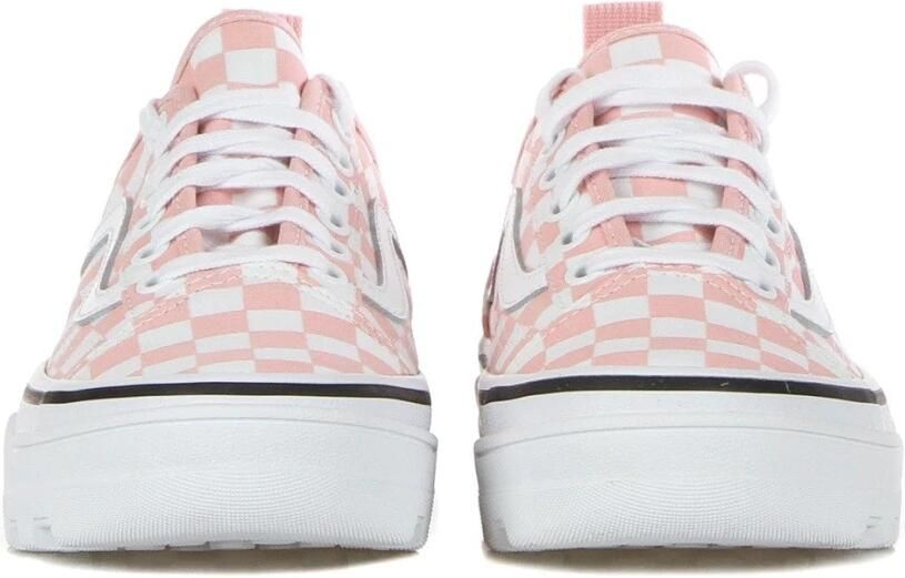 Vans Lage Canvas Sneaker Katoen Snoep Wit Pink Dames - Foto 5