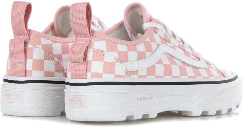 Vans Lage Canvas Sneaker Katoen Snoep Wit Pink Dames - Foto 6
