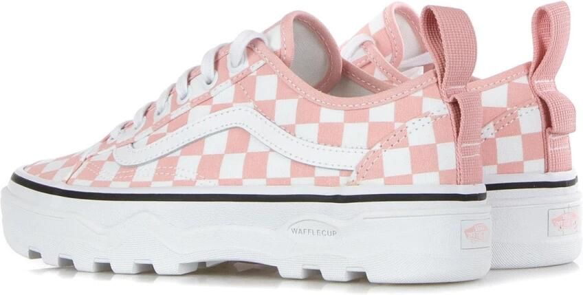 Vans Lage Canvas Sneaker Katoen Snoep Wit Pink Dames - Foto 8