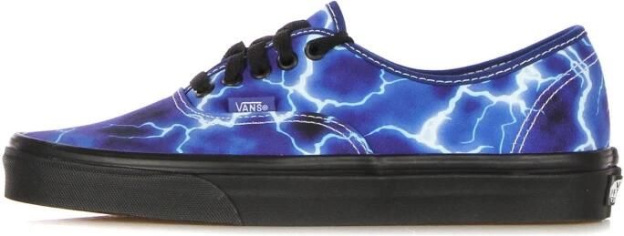Vans Lage Zwarte Blauwe Sneaker Bliksemstijl