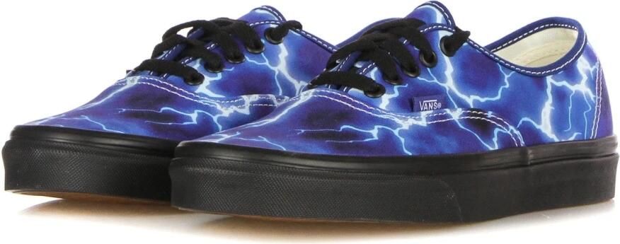 Vans Lage Zwarte Blauwe Sneaker Bliksemstijl - Foto 9