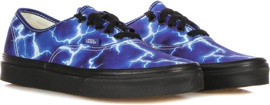Vans Lage Zwarte Blauwe Sneaker Bliksemstijl - Foto 10