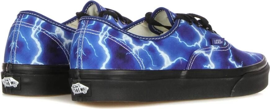Vans Lage Zwarte Blauwe Sneaker Bliksemstijl - Foto 8