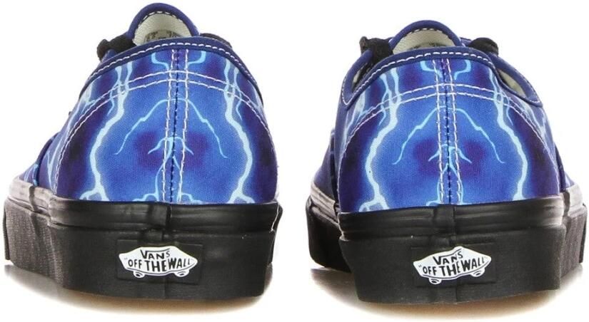 Vans Lage Zwarte Blauwe Sneaker Bliksemstijl - Foto 6