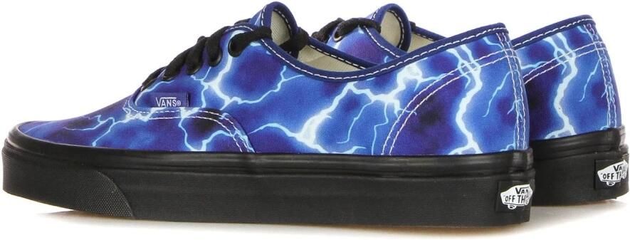 Vans Lage Zwarte Blauwe Sneaker Bliksemstijl - Foto 11