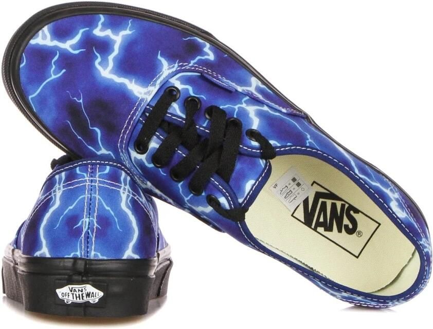 Vans Lage Zwarte Blauwe Sneaker Bliksemstijl - Foto 5