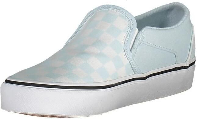 Vans Lichtblauwe Polyester Sneaker met Elastiek en Logo Blue Dames - Foto 3