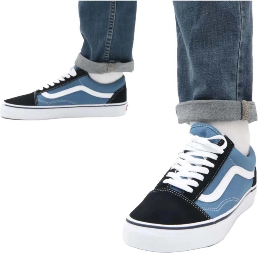 Vans Old Skool Schoenen Blue Textil Leer Foot Locker - Foto 9