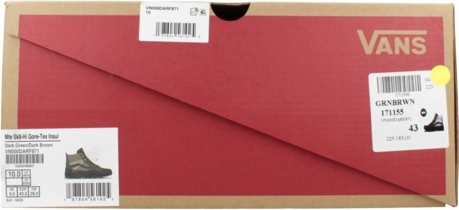 Vans MTE Sk8-Hi GORE-TEX Insulated Winterschoenen maat M11 5 zwart