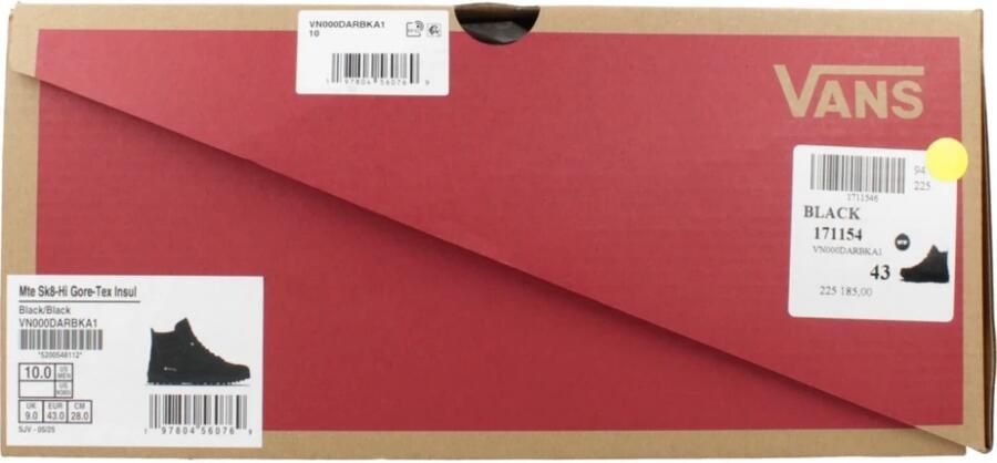 Vans MTE Sk8-Hi GORE-TEX Insulated Winterschoenen maat M10 5 zwart