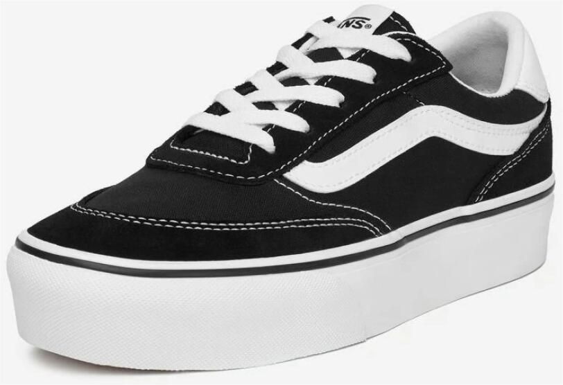 Vans Brooklyn LS Platform SUEDE CANVAS BLACK WHITE Unisex Sneakers BLACK WHITE - Foto 6