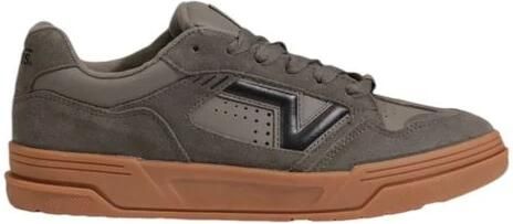 Vans Groene Leren Sneakers Rubberen Zool