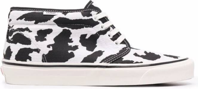 Vans Witte Leopard Print Mid-Top Sneakers White Heren