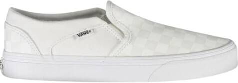 Vans Witte polyester sportschoenen met elastiek contrastdetails logo White