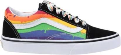 Vans Zwarte Gestreepte Slip-On Sneakers