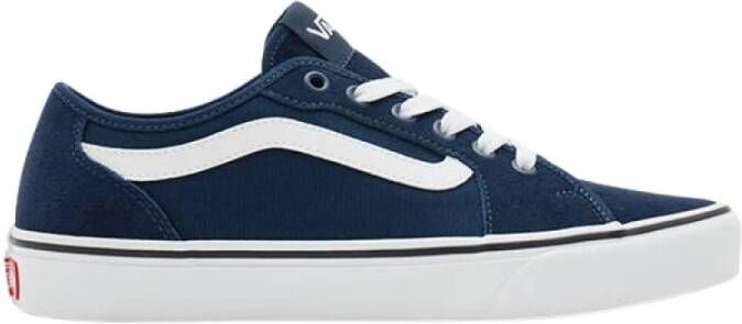 Vans Zwarte Suède Lifestyle Sneakers Filmore Decon Blue Heren