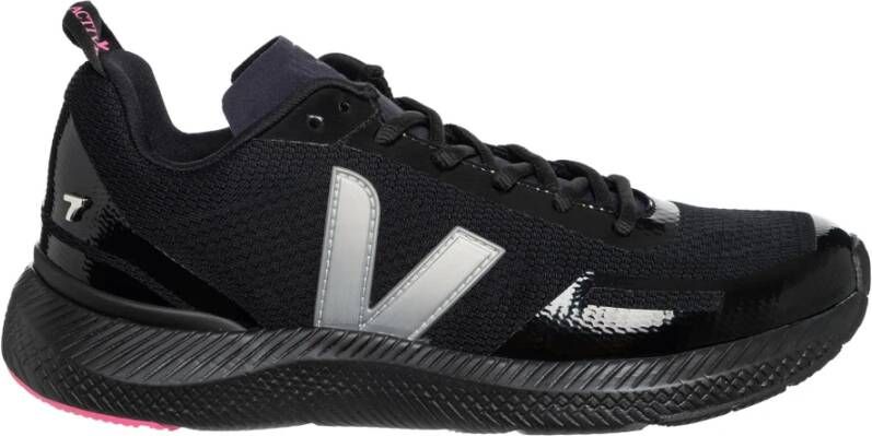 Veja Actieve Vetersneakers Effen Patroon Black Dames