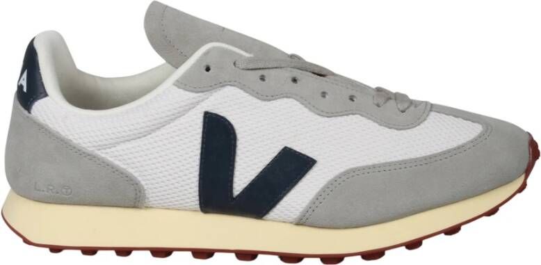 Veja Grijze Suède Sneaker met Blauw Logo Detail Gray - Foto 6