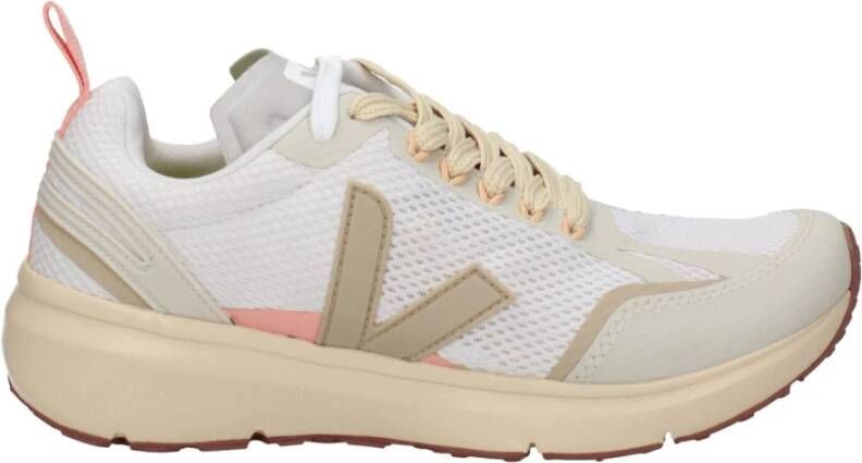 Veja Beige Stoffen Atletische Sneakers met Logo